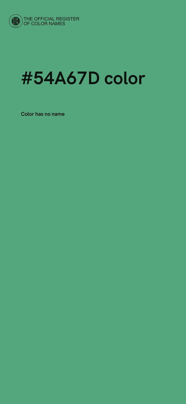 #54A67D color image