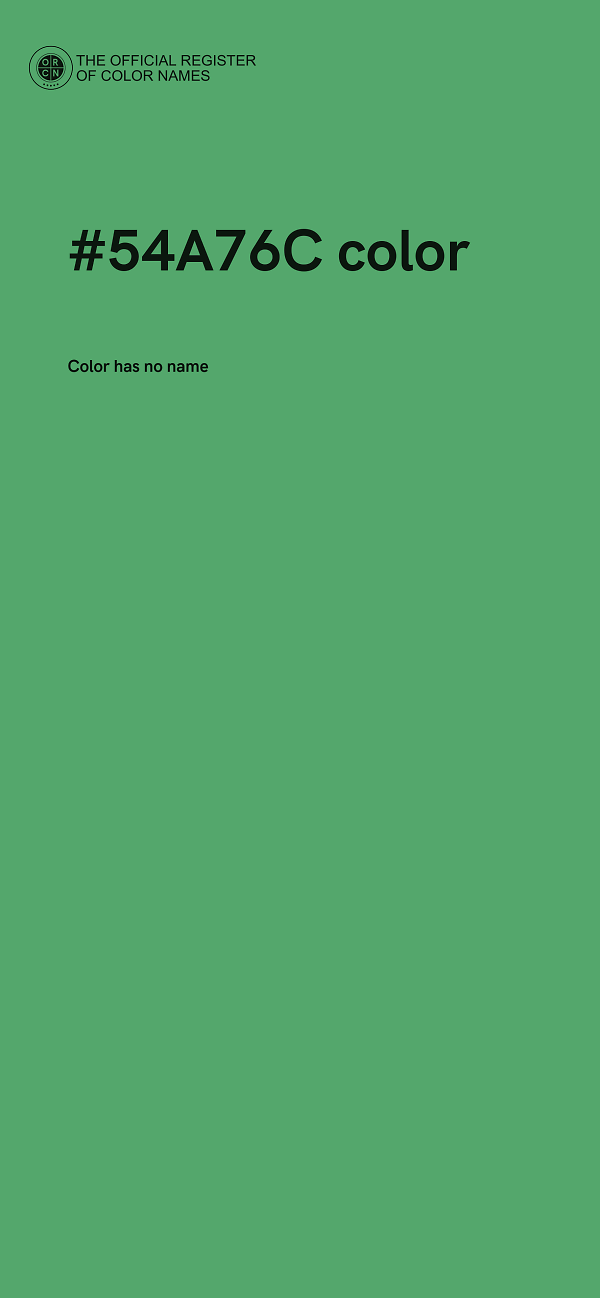 #54A76C color image