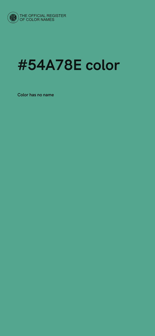 #54A78E color image