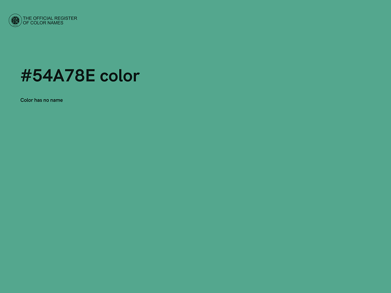 #54A78E color image