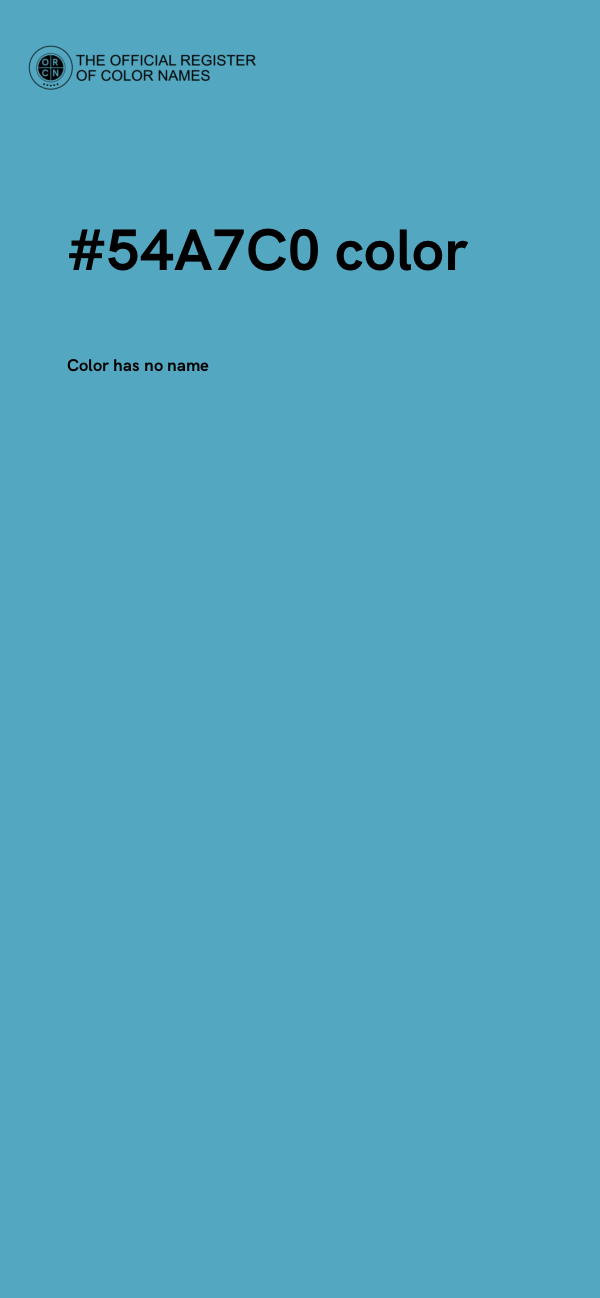 #54A7C0 color image