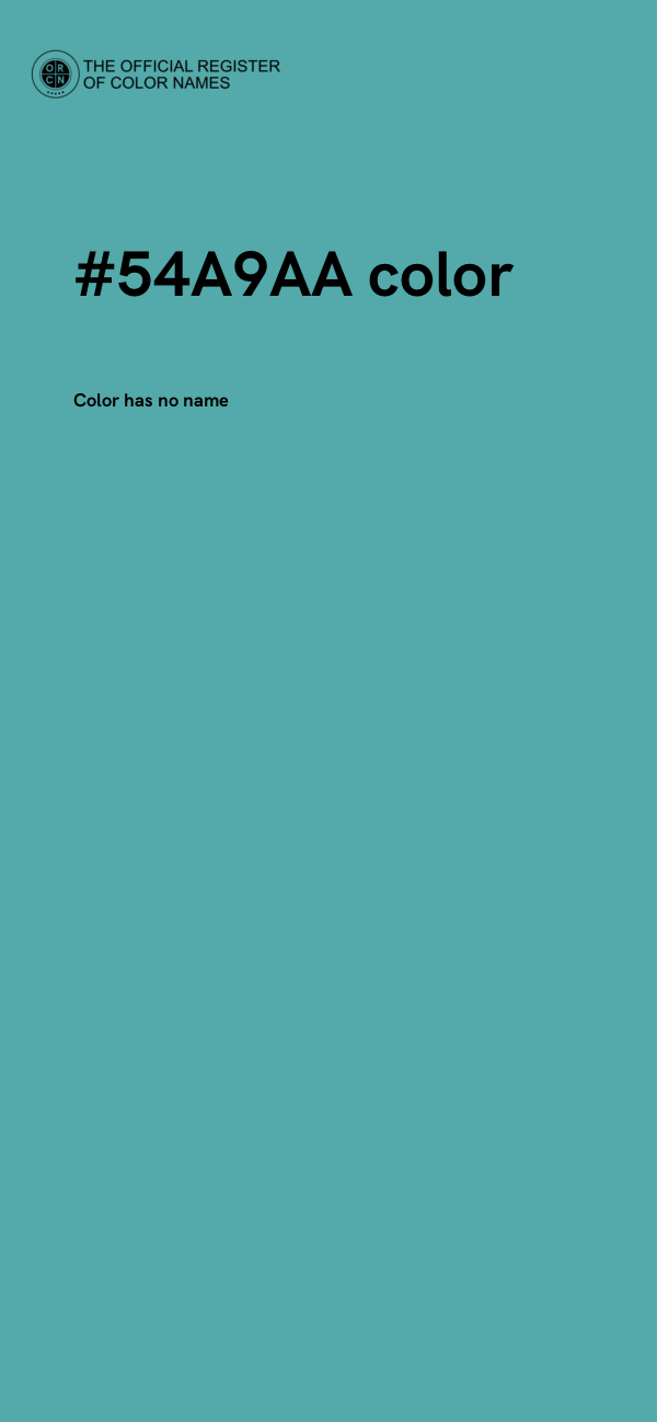 #54A9AA color image