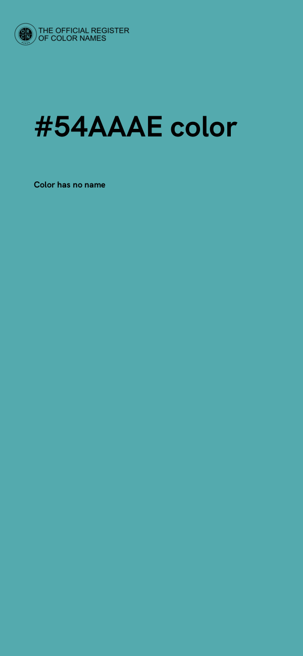 #54AAAE color image