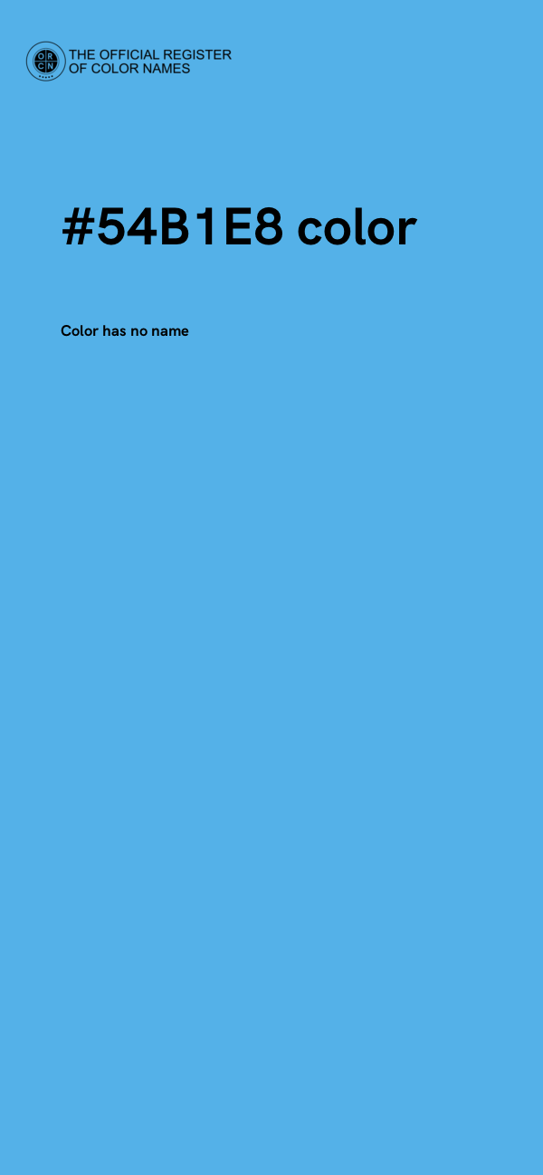 #54B1E8 color image