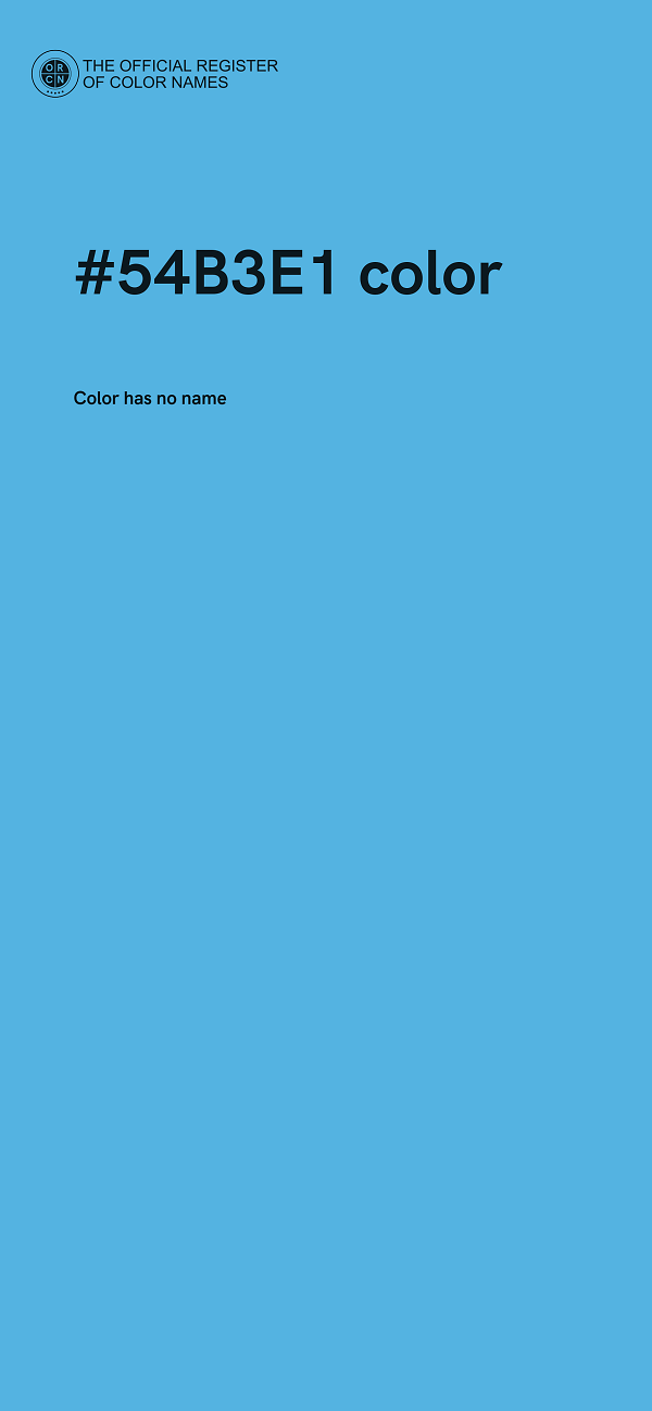 #54B3E1 color image