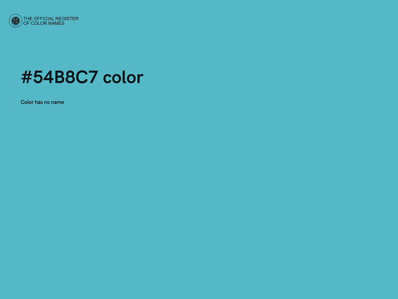 #54B8C7 color image