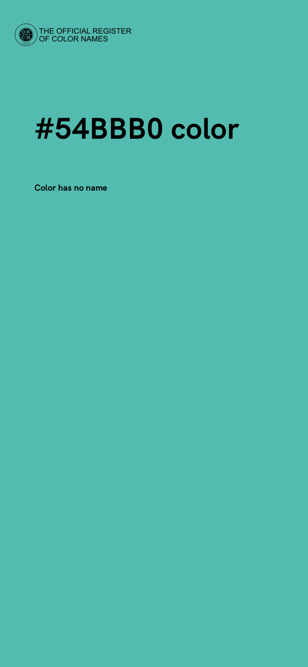 #54BBB0 color image