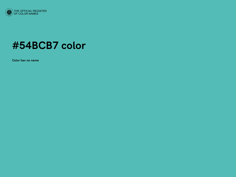 #54BCB7 color image