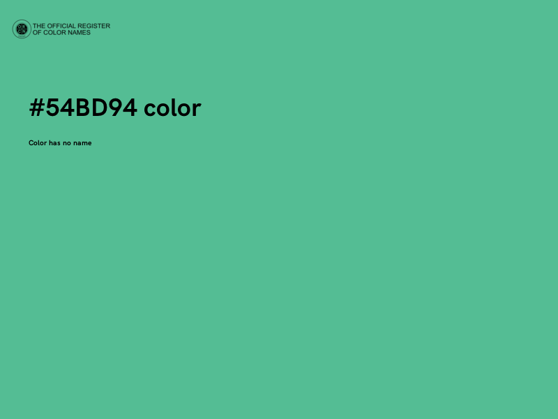 #54BD94 color image