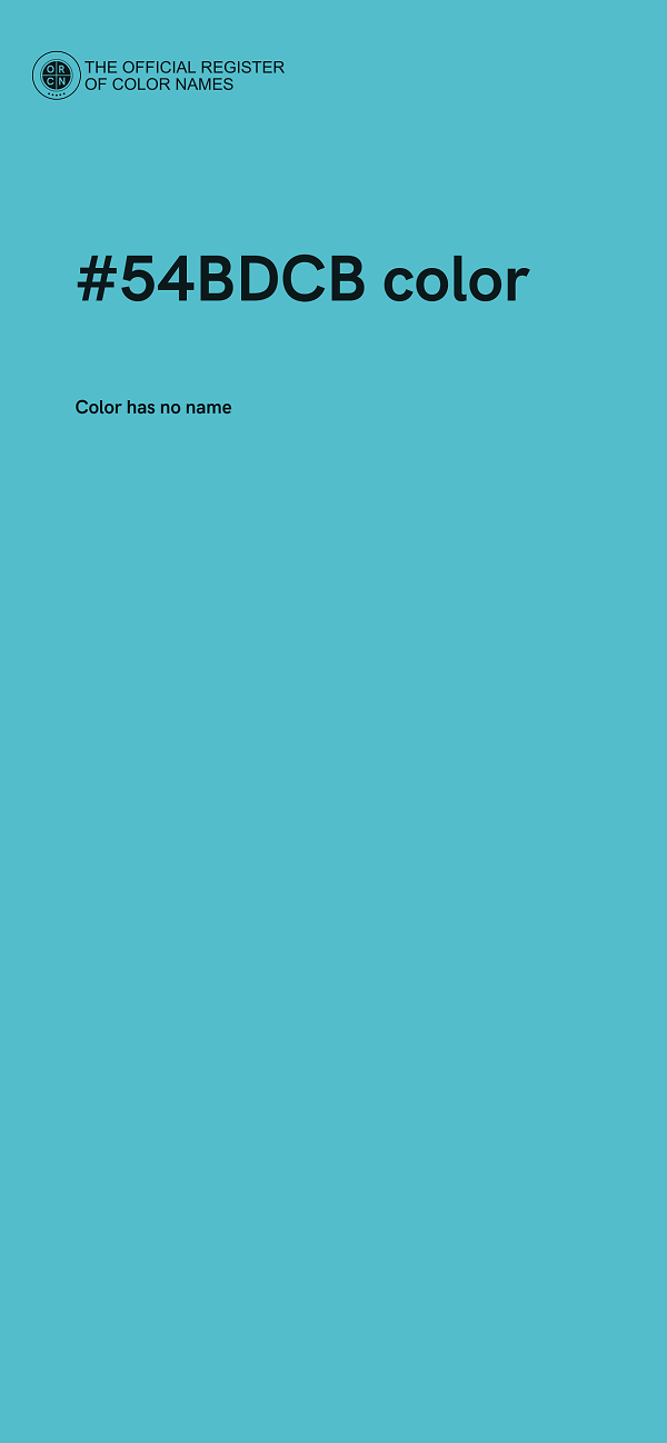 #54BDCB color image