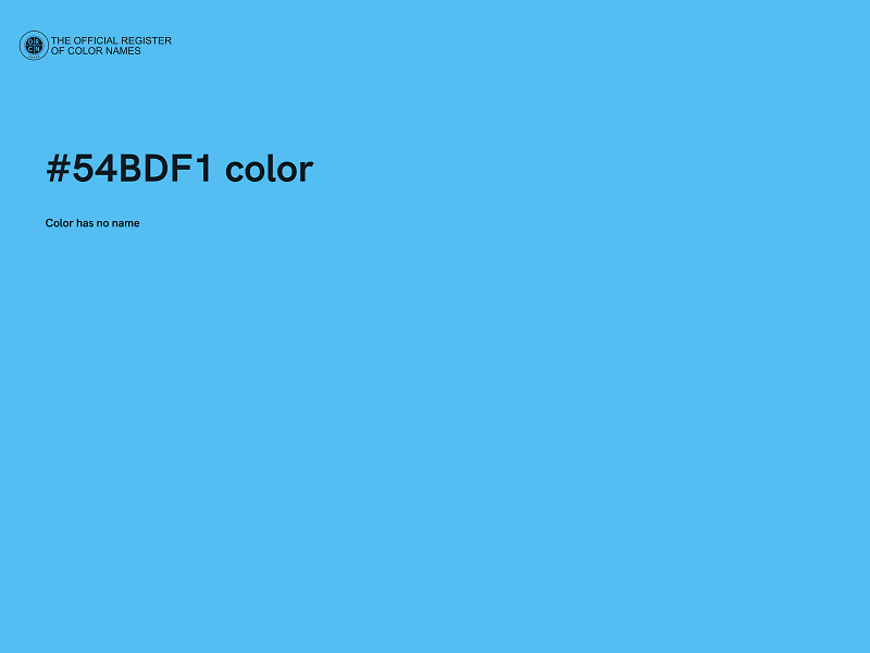 #54BDF1 color image