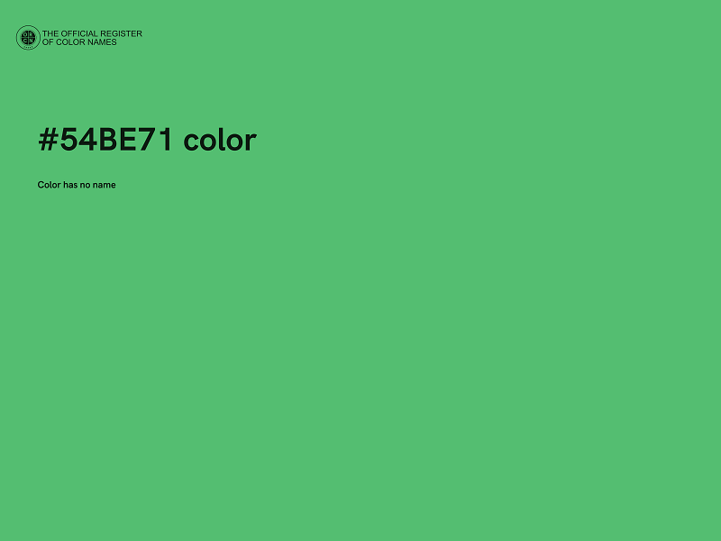 #54BE71 color image