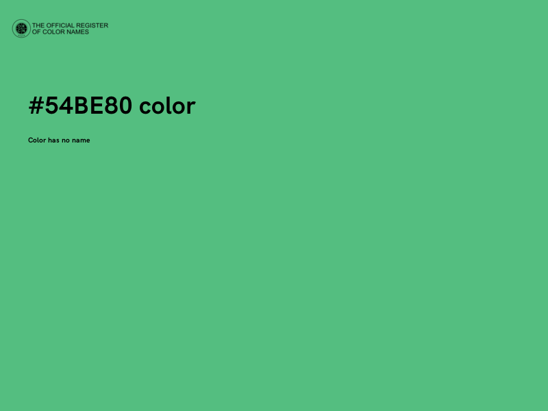 #54BE80 color image