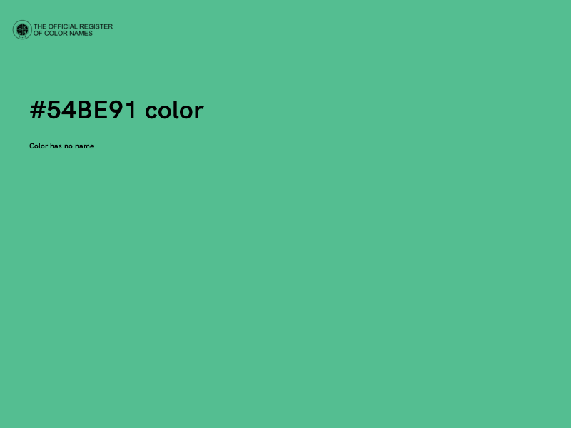 #54BE91 color image