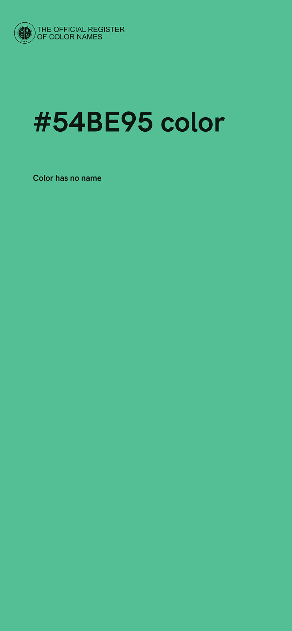 #54BE95 color image