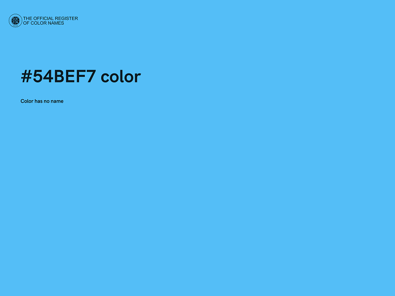 #54BEF7 color image