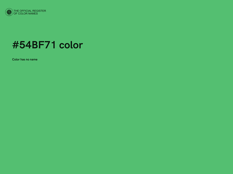 #54BF71 color image