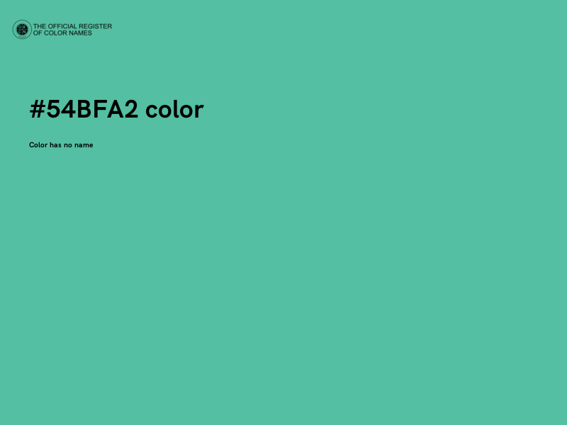 #54BFA2 color image