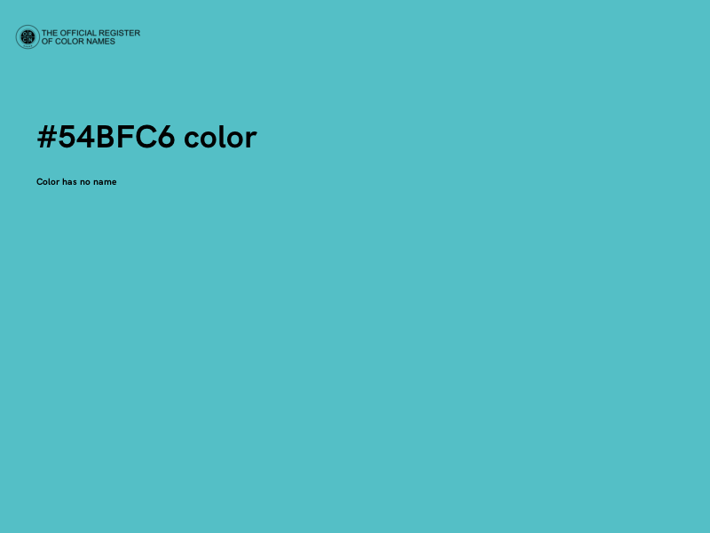 #54BFC6 color image