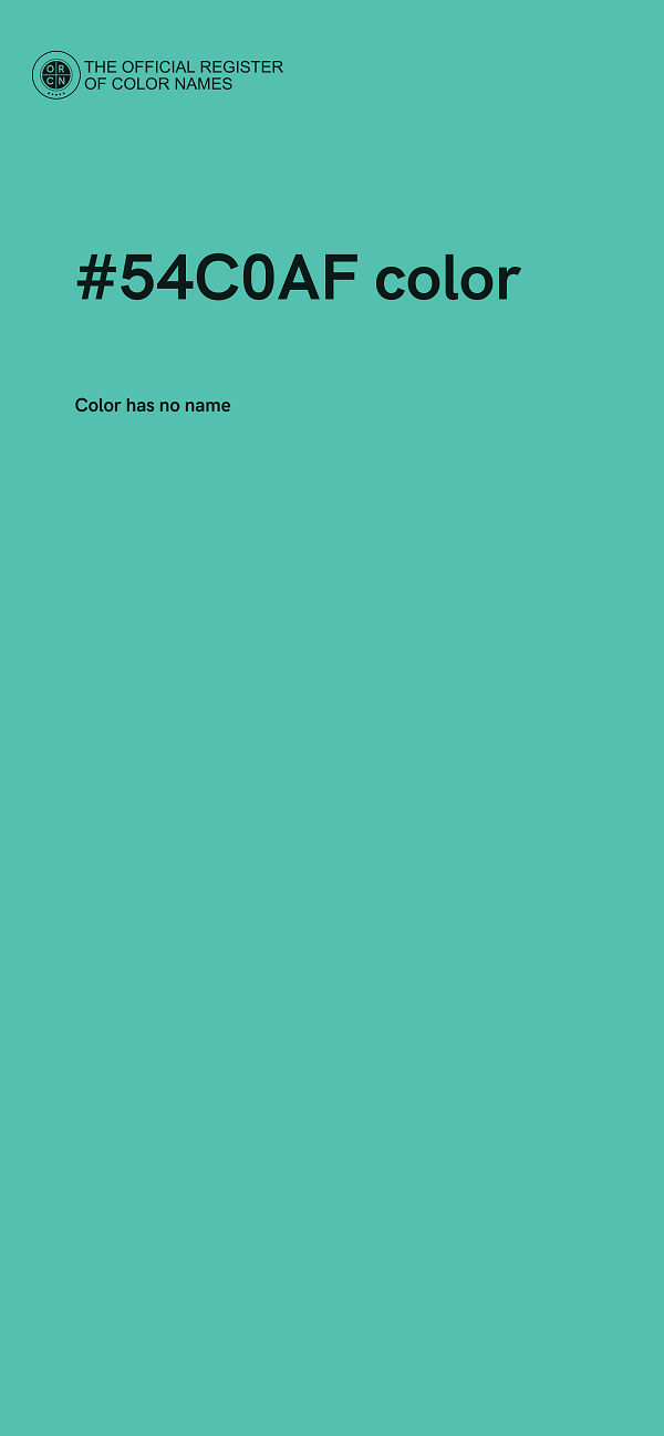 #54C0AF color image
