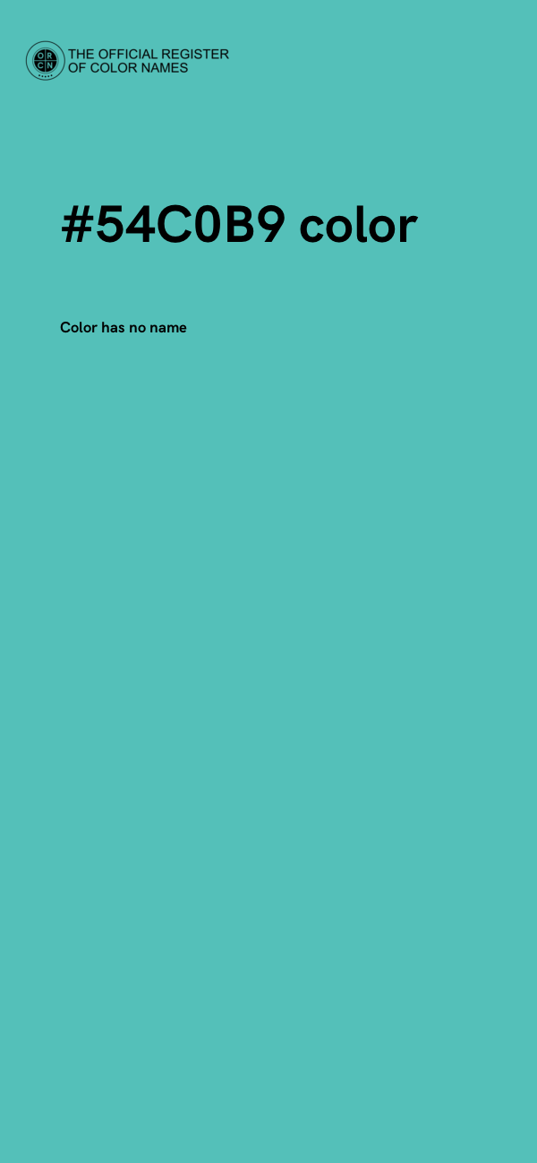 #54C0B9 color image