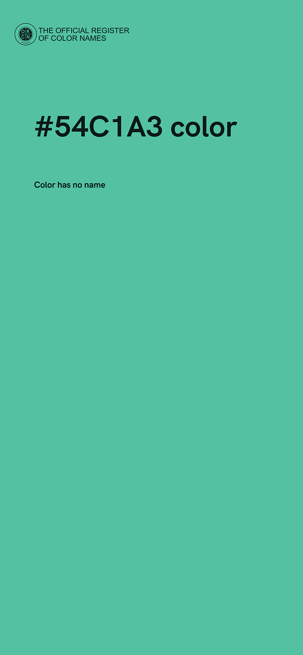 #54C1A3 color image