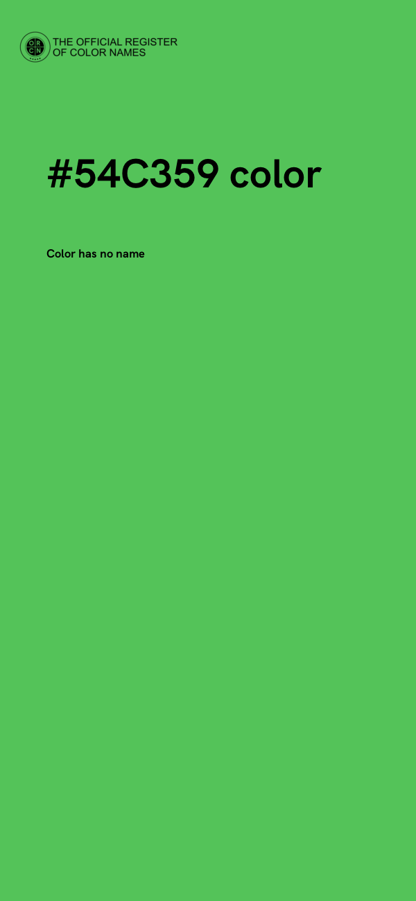 #54C359 color image