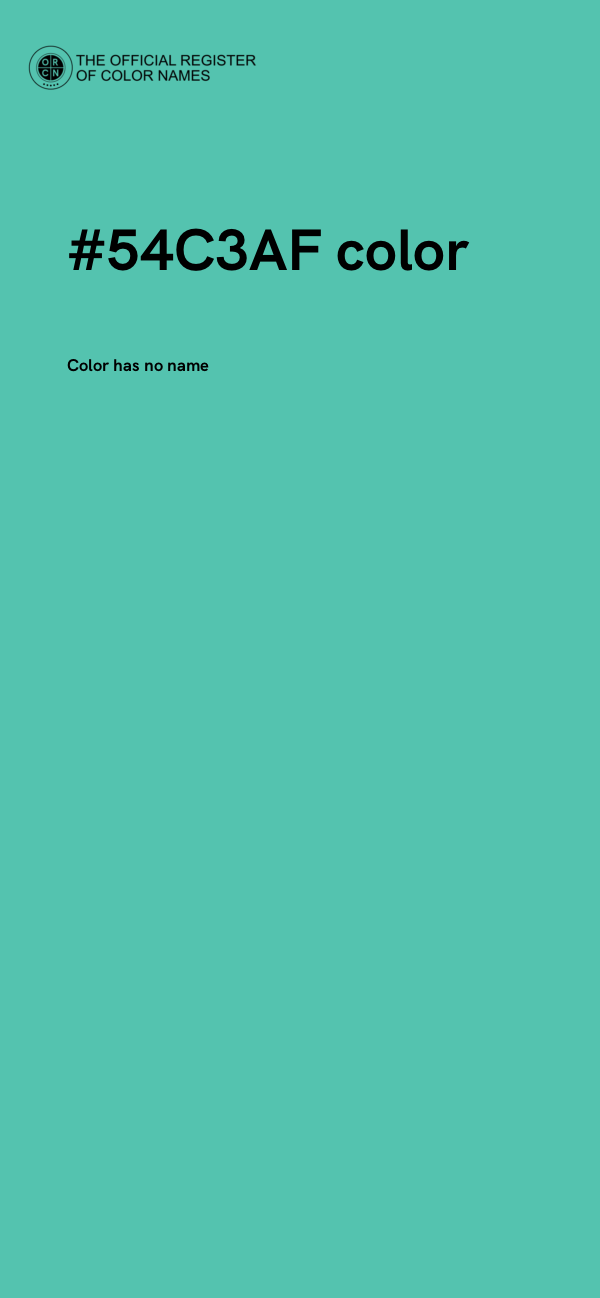 #54C3AF color image