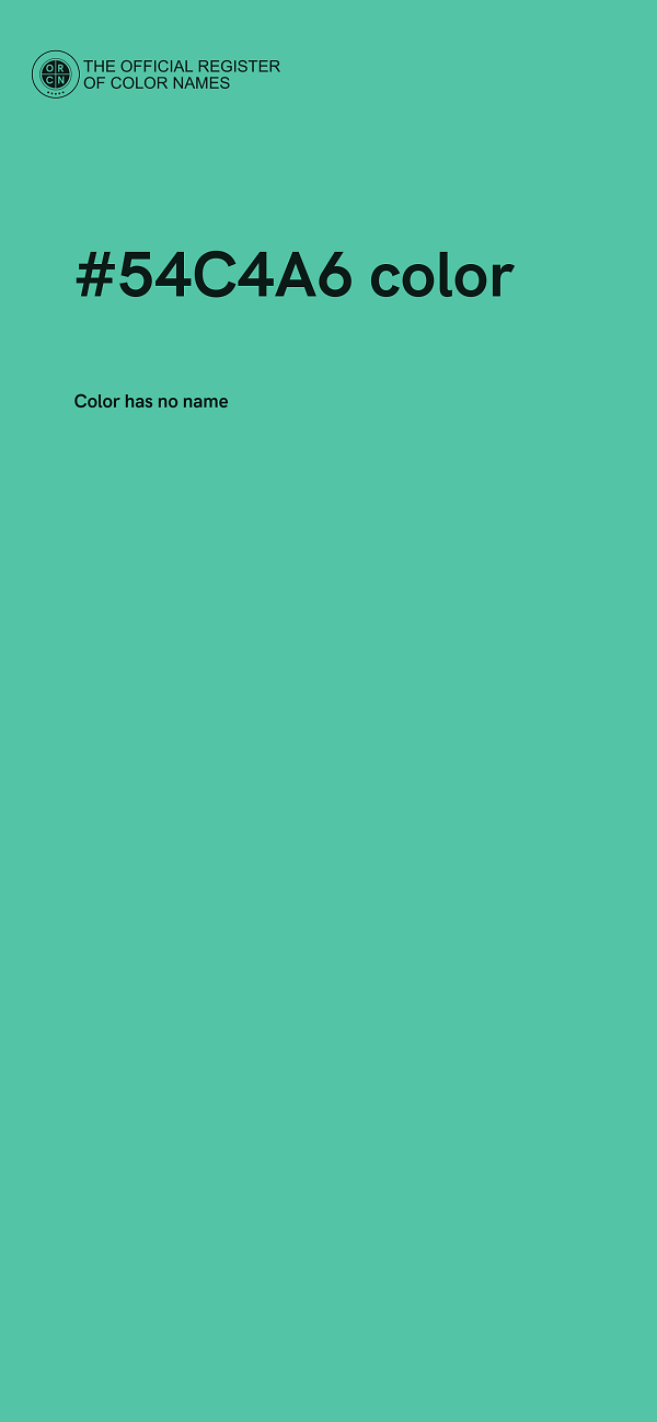 #54C4A6 color image