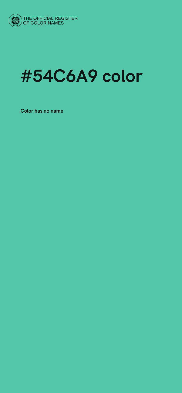 #54C6A9 color image