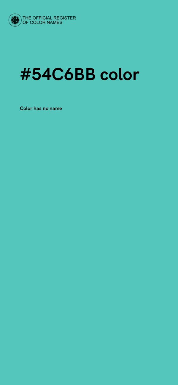 #54C6BB color image