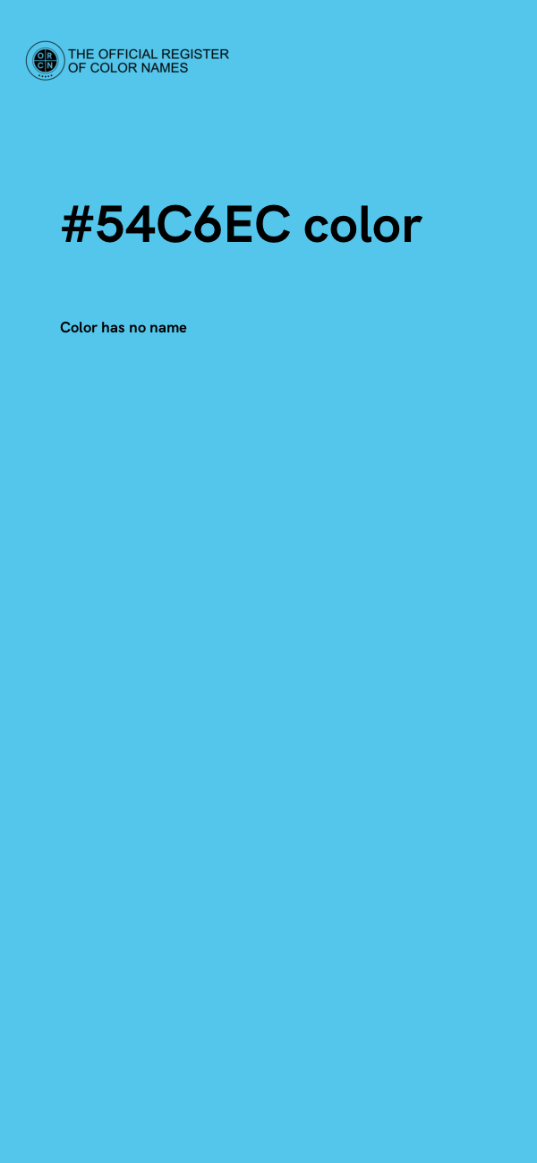 #54C6EC color image