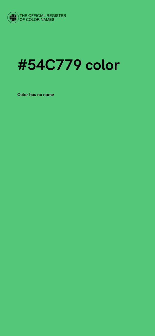 #54C779 color image