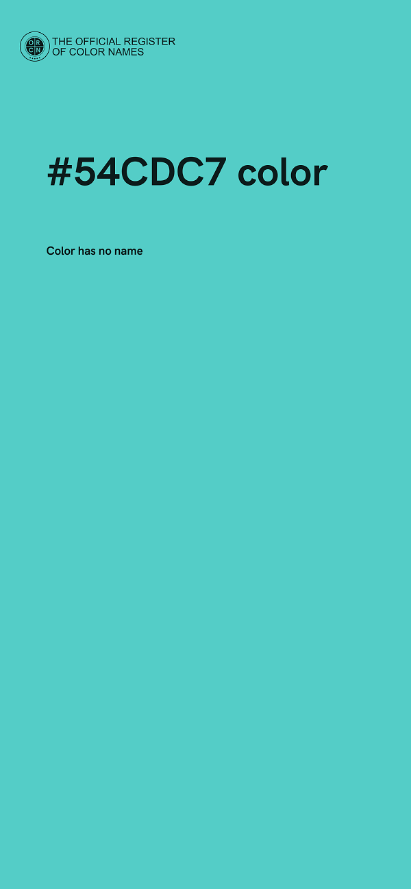#54CDC7 color image