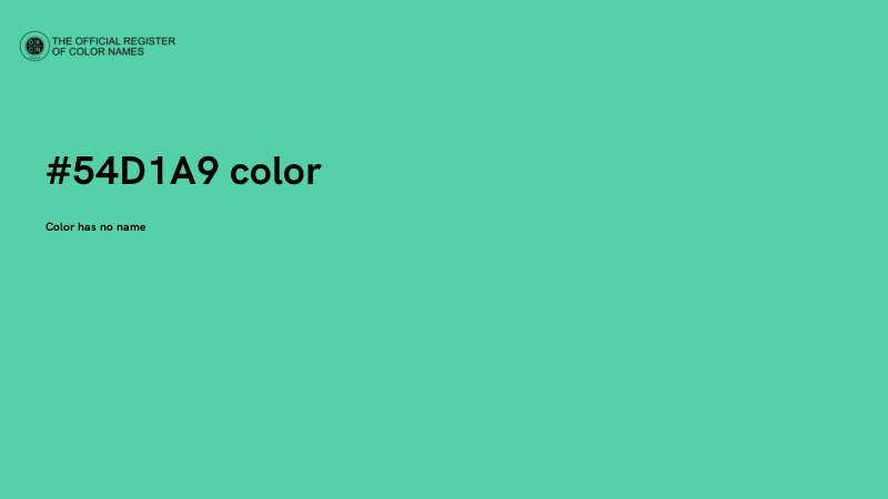 #54D1A9 color image