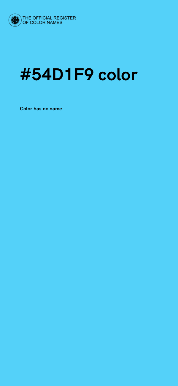 #54D1F9 color image