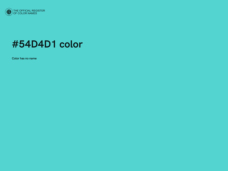 #54D4D1 color image