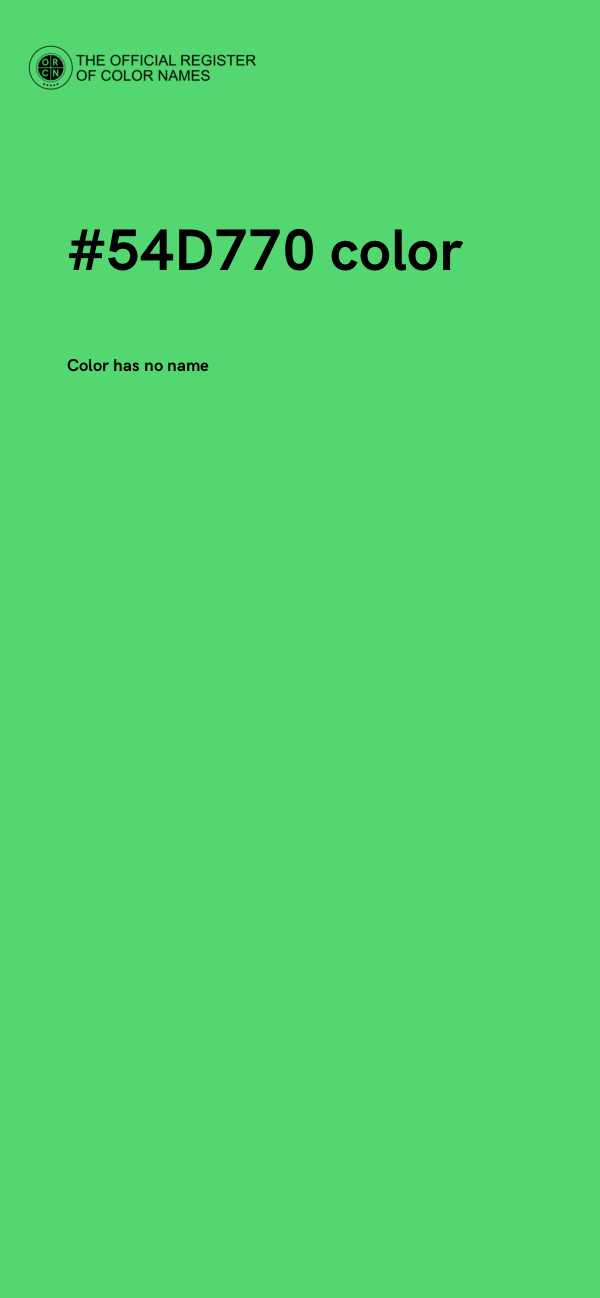 #54D770 color image