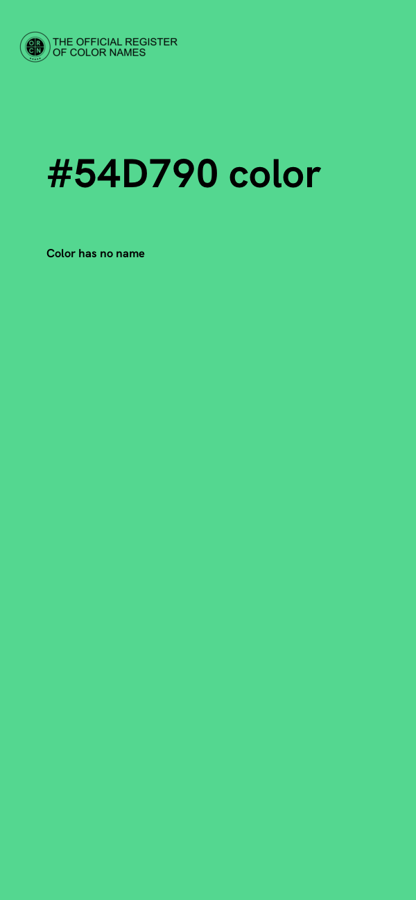 #54D790 color image