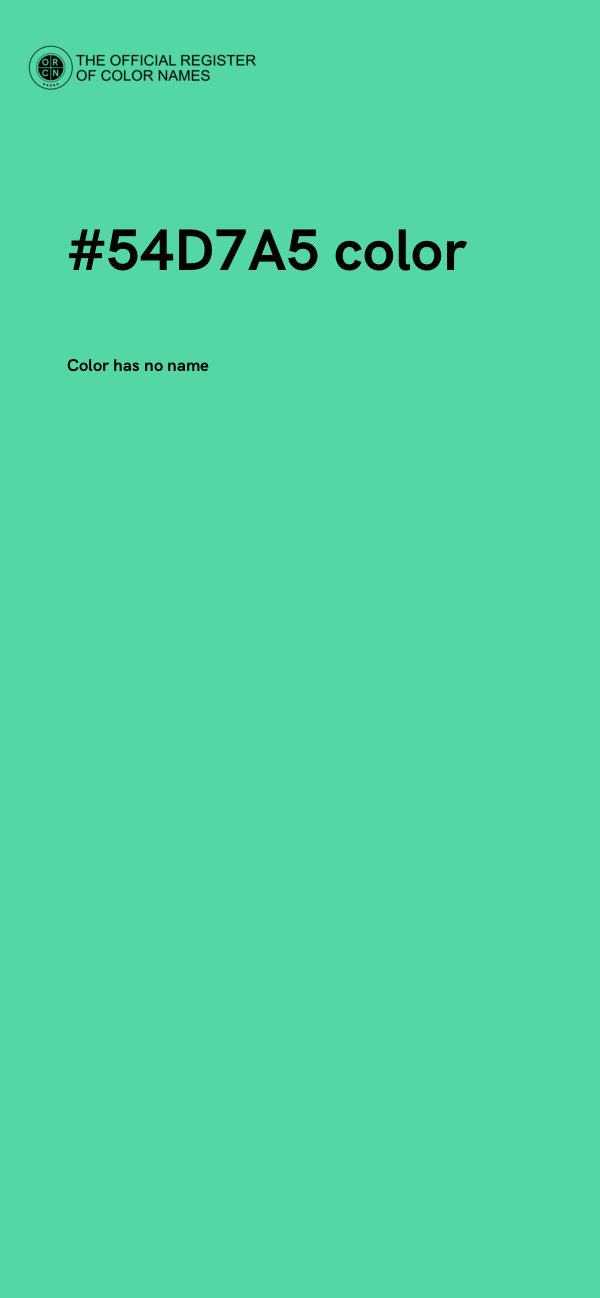 #54D7A5 color image