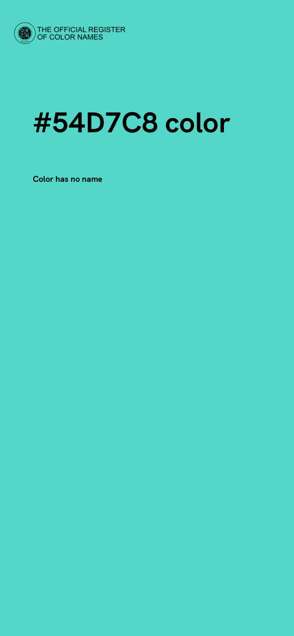 #54D7C8 color image