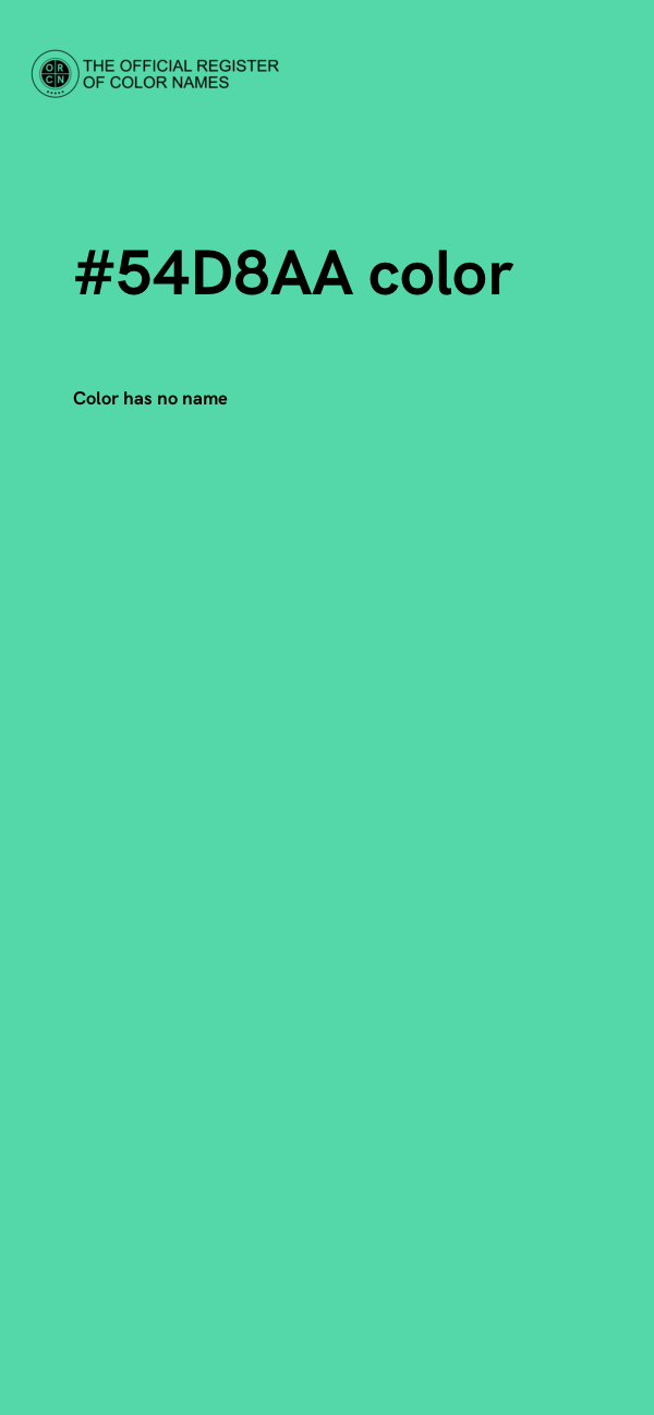 #54D8AA color image