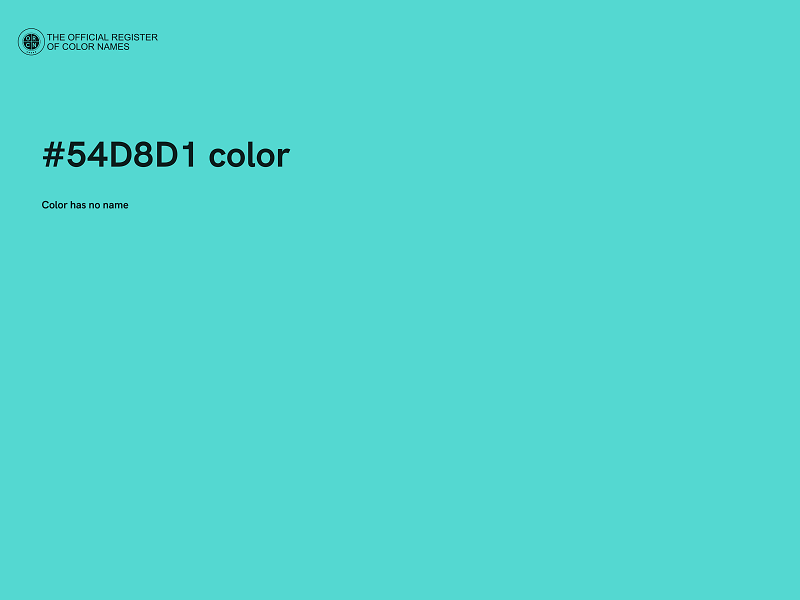 #54D8D1 color image