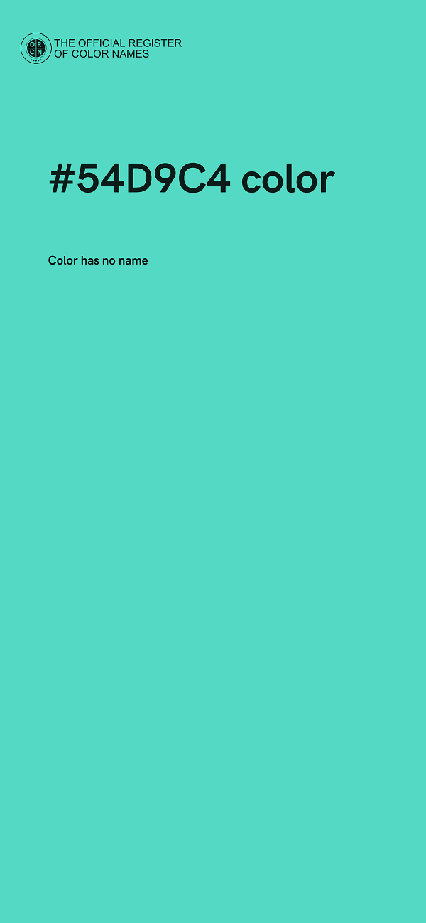 #54D9C4 color image