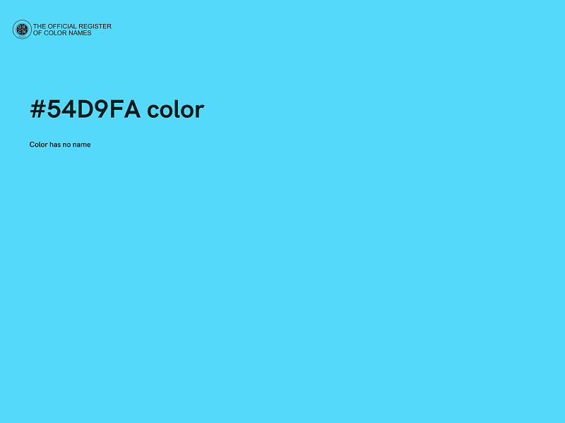 #54D9FA color image