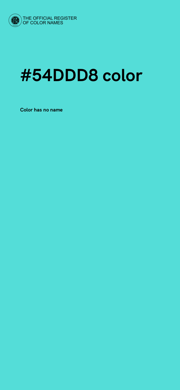 #54DDD8 color image