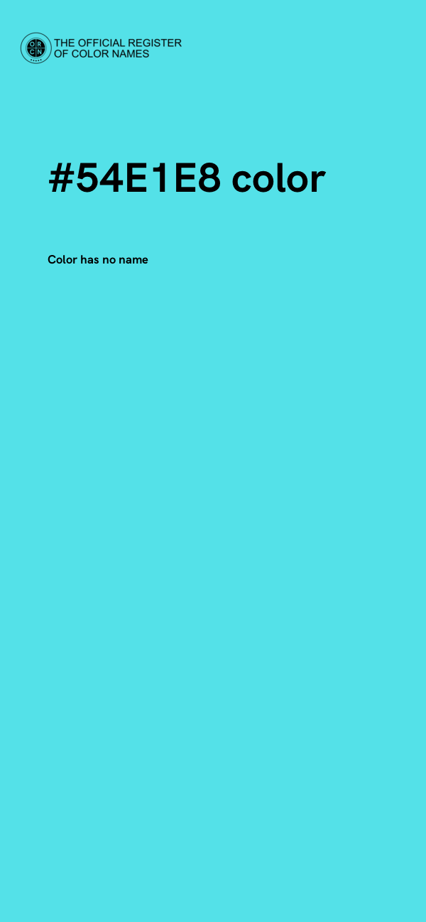 #54E1E8 color image