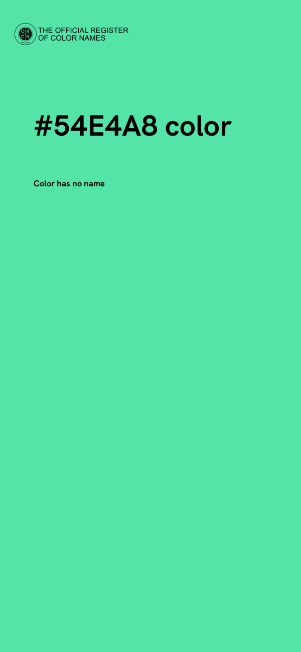 #54E4A8 color image