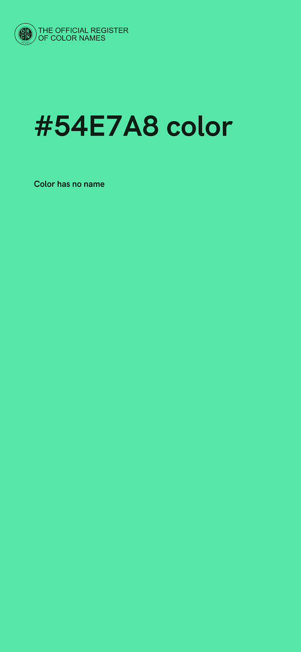 #54E7A8 color image