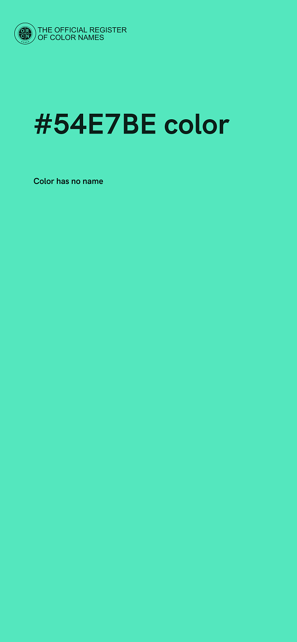 #54E7BE color image